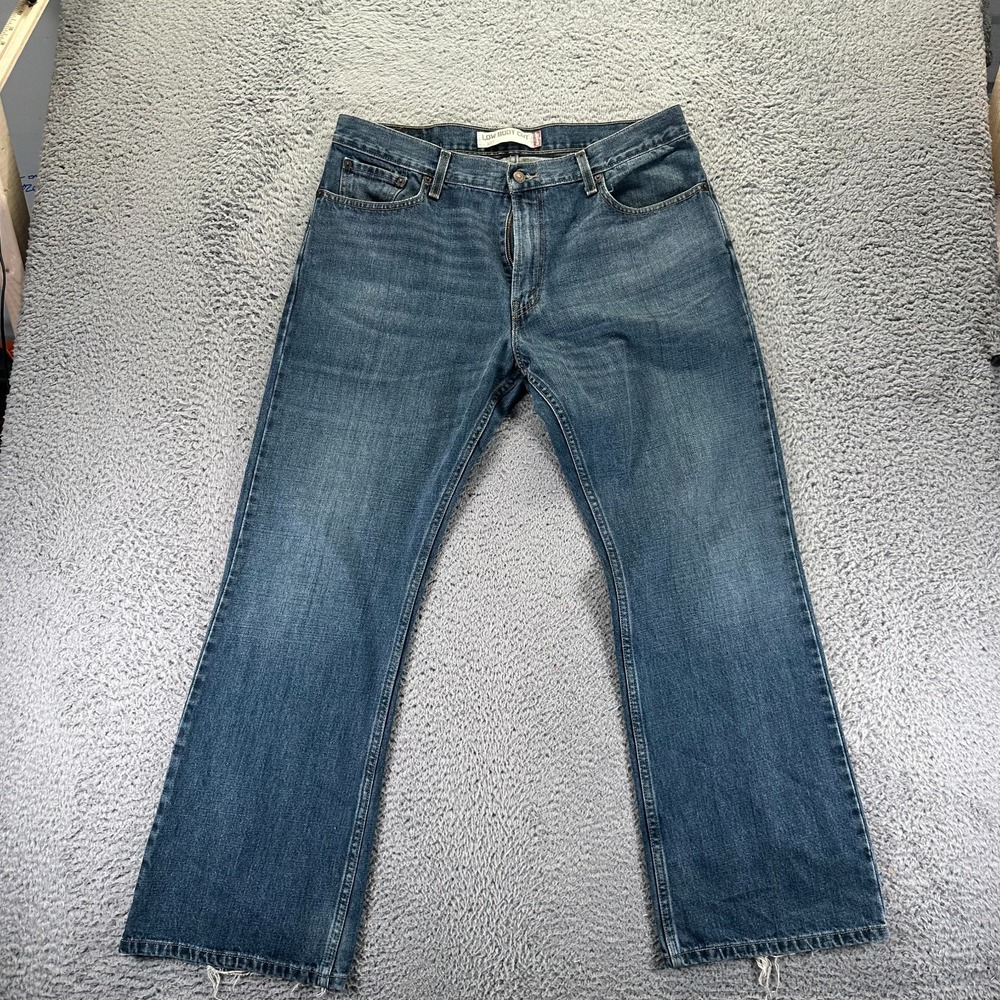 Vintage Levi's 527 Jeans Mens 36x30 Blue Cotton Denim Bootcut Leg Faded Workwear
